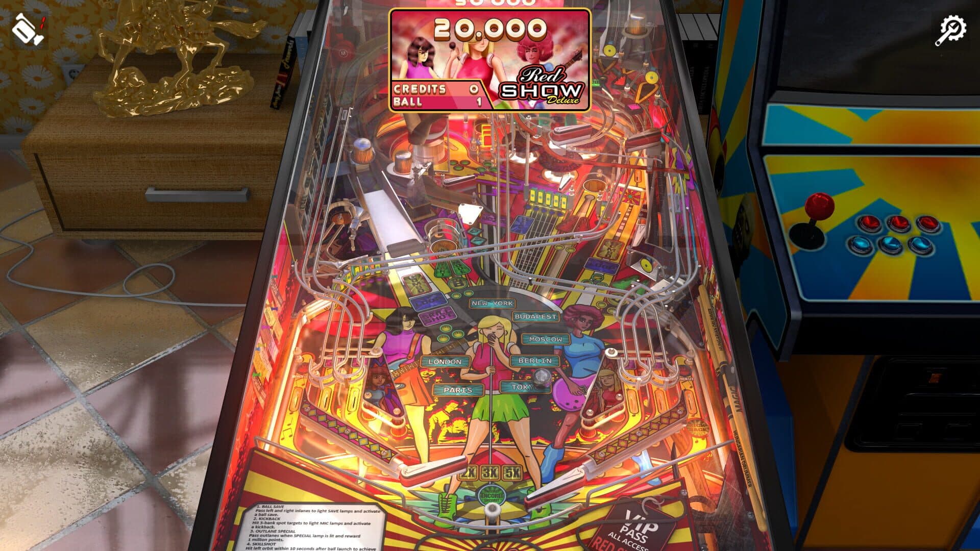 Zaccaria Pinball: Red Show Deluxe Pinball Table screenshot 3