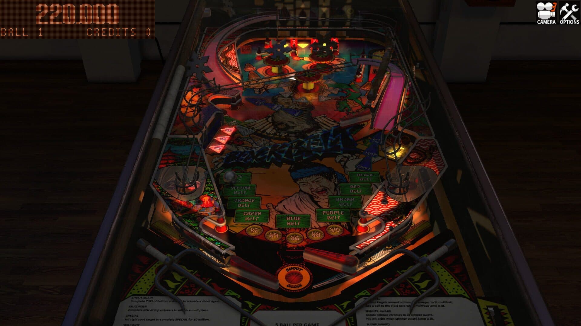 Zaccaria Pinball: Blackbelt 2018 Table screenshot 3