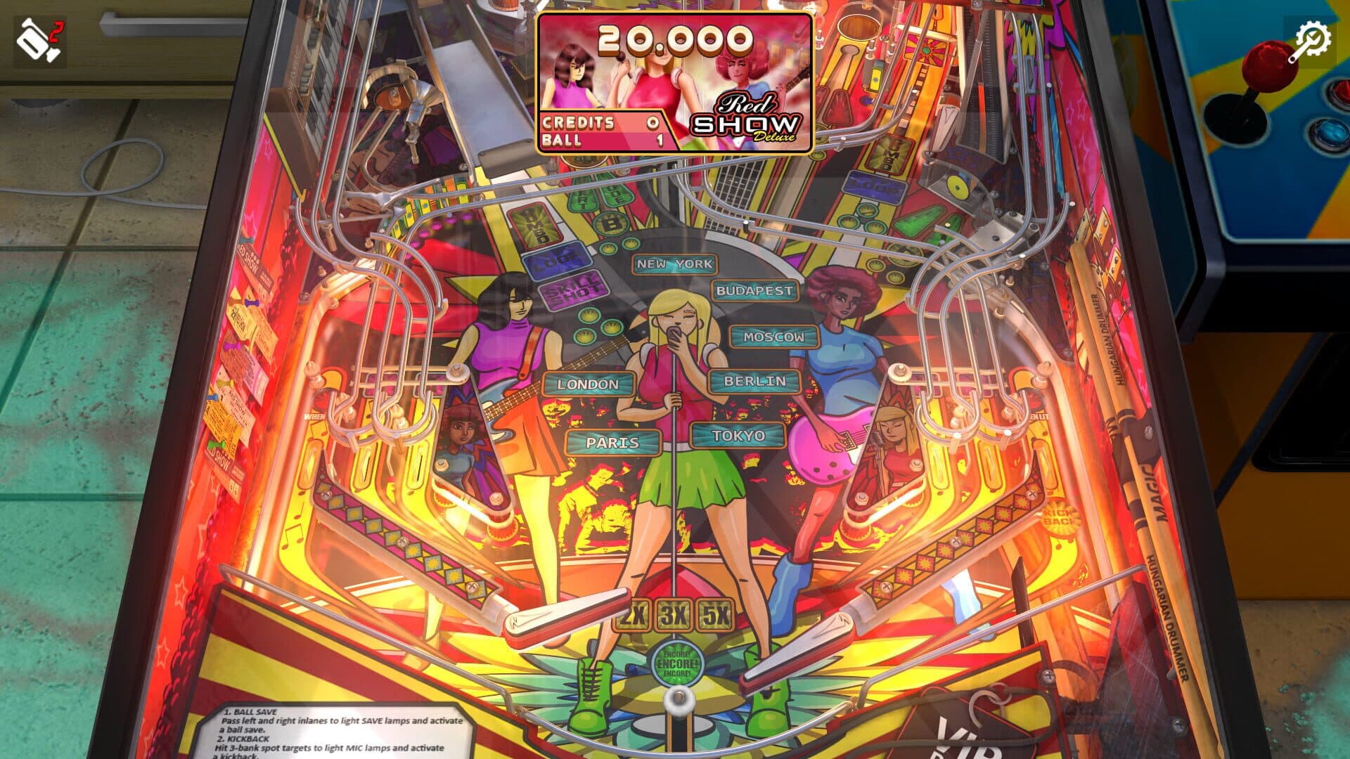Zaccaria Pinball: Red Show Deluxe Pinball Table screenshot 4