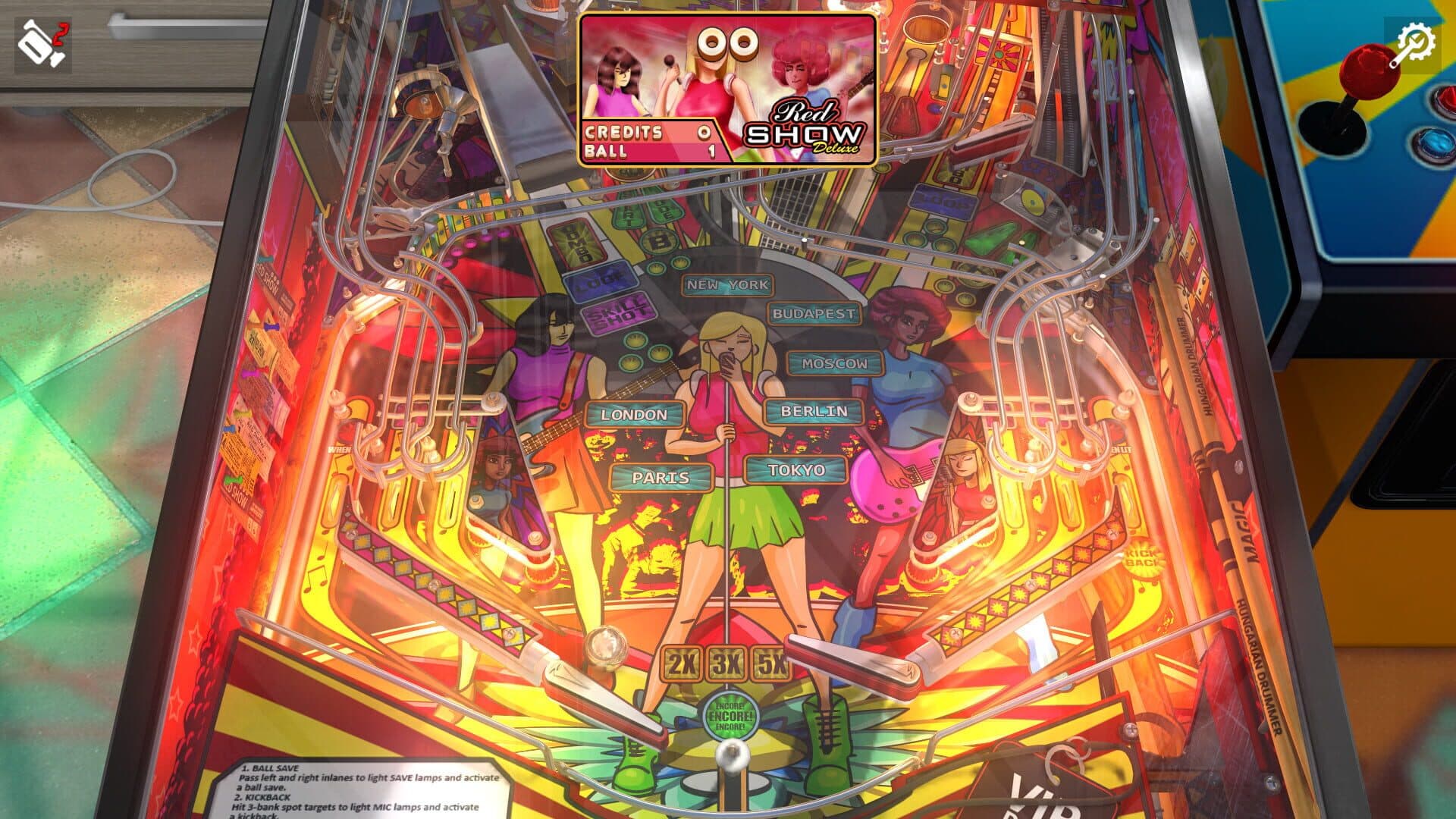 Zaccaria Pinball: Red Show Deluxe Pinball Table screenshot 5