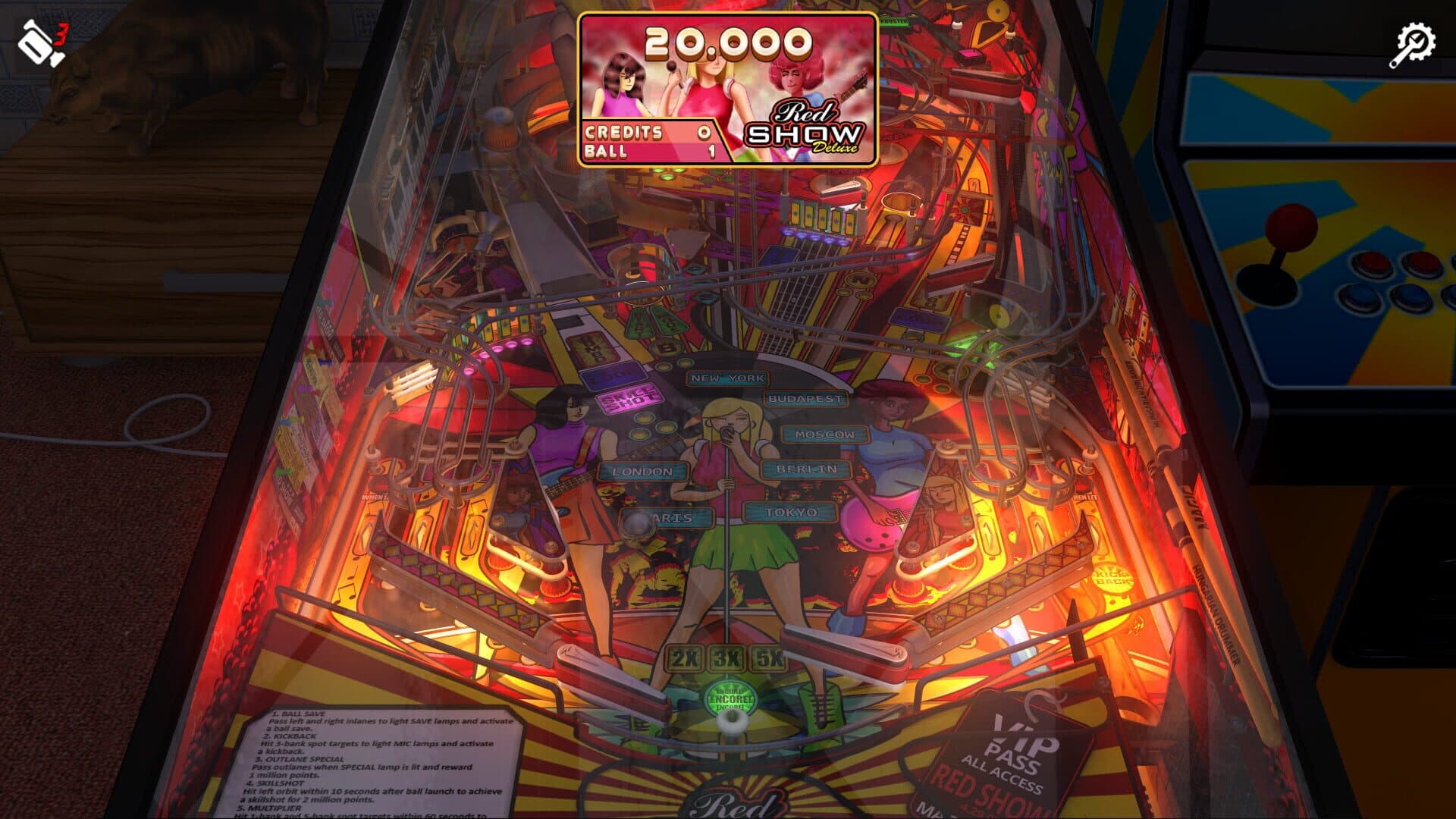 Zaccaria Pinball: Red Show Deluxe Pinball Table screenshot 6