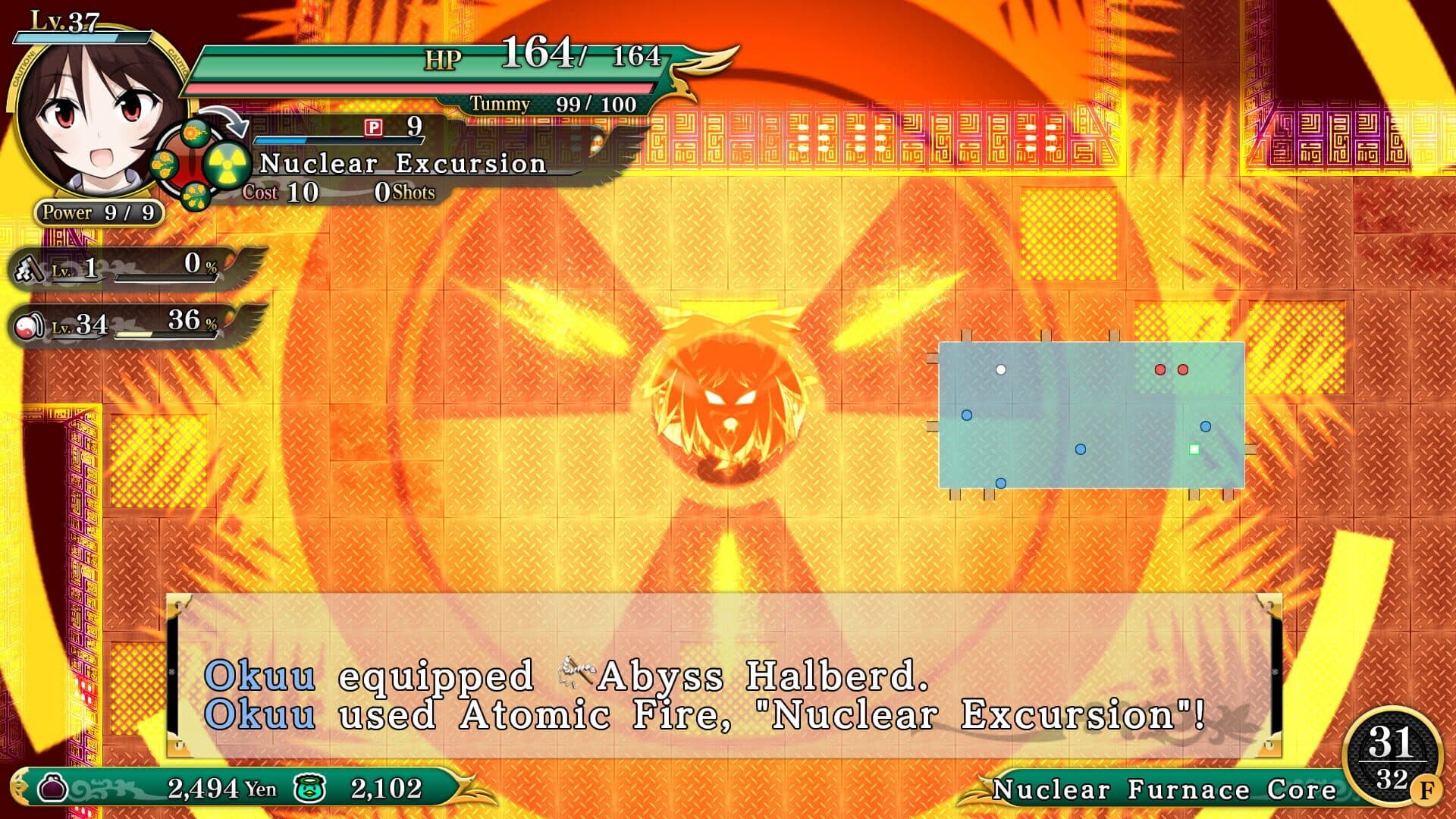 Touhou Genso Wanderer Reloaded: Utsuho Reiuji screenshot 2