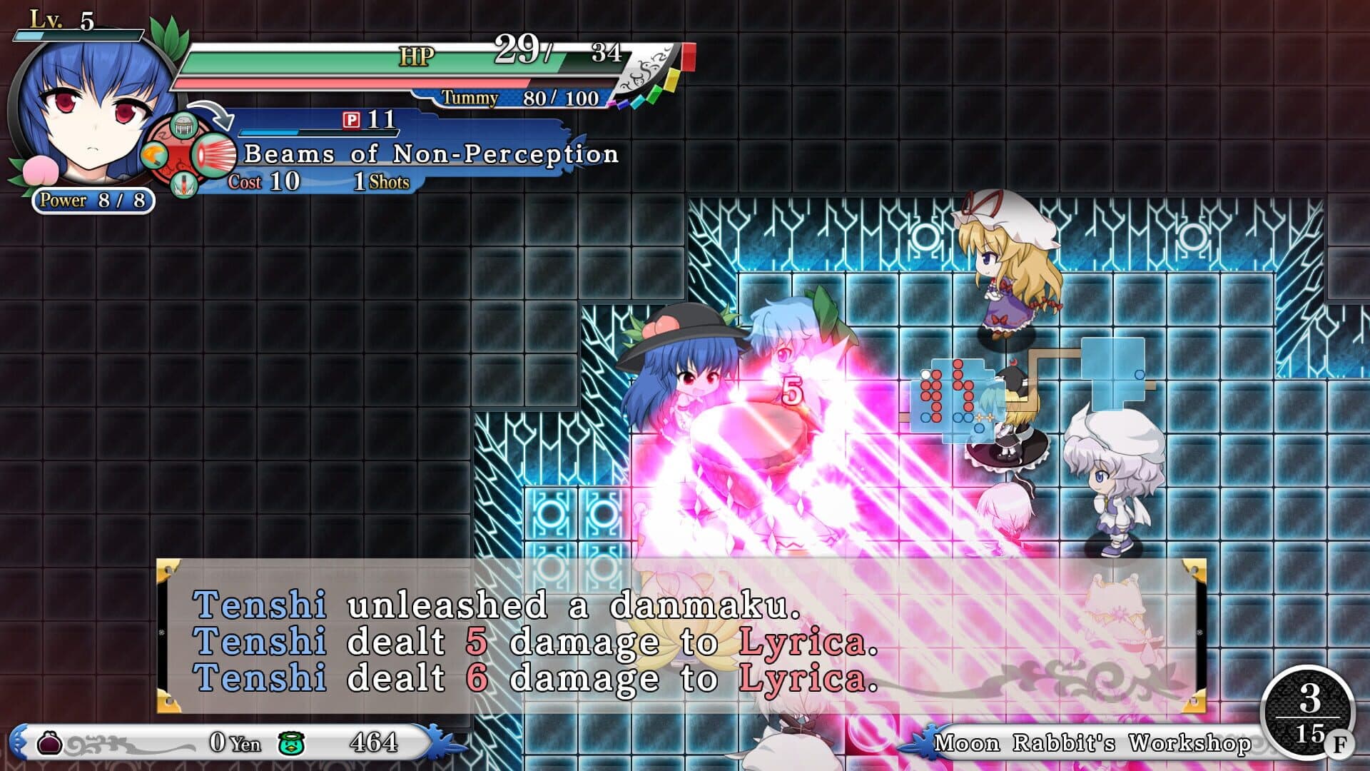 Touhou Genso Wanderer Reloaded: Tenshi Hinanawi screenshot 4