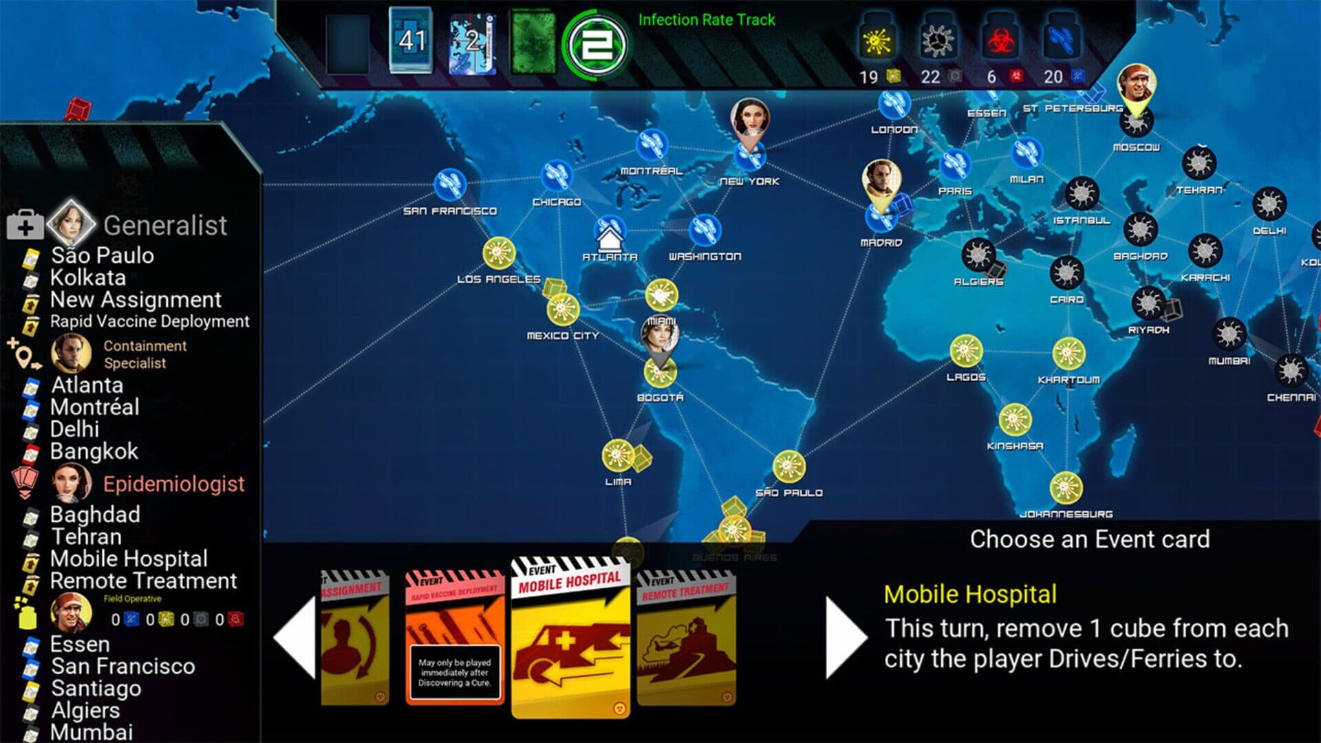 Pandemic: The Board Game - On the Brink: Roles & Events screenshot 1