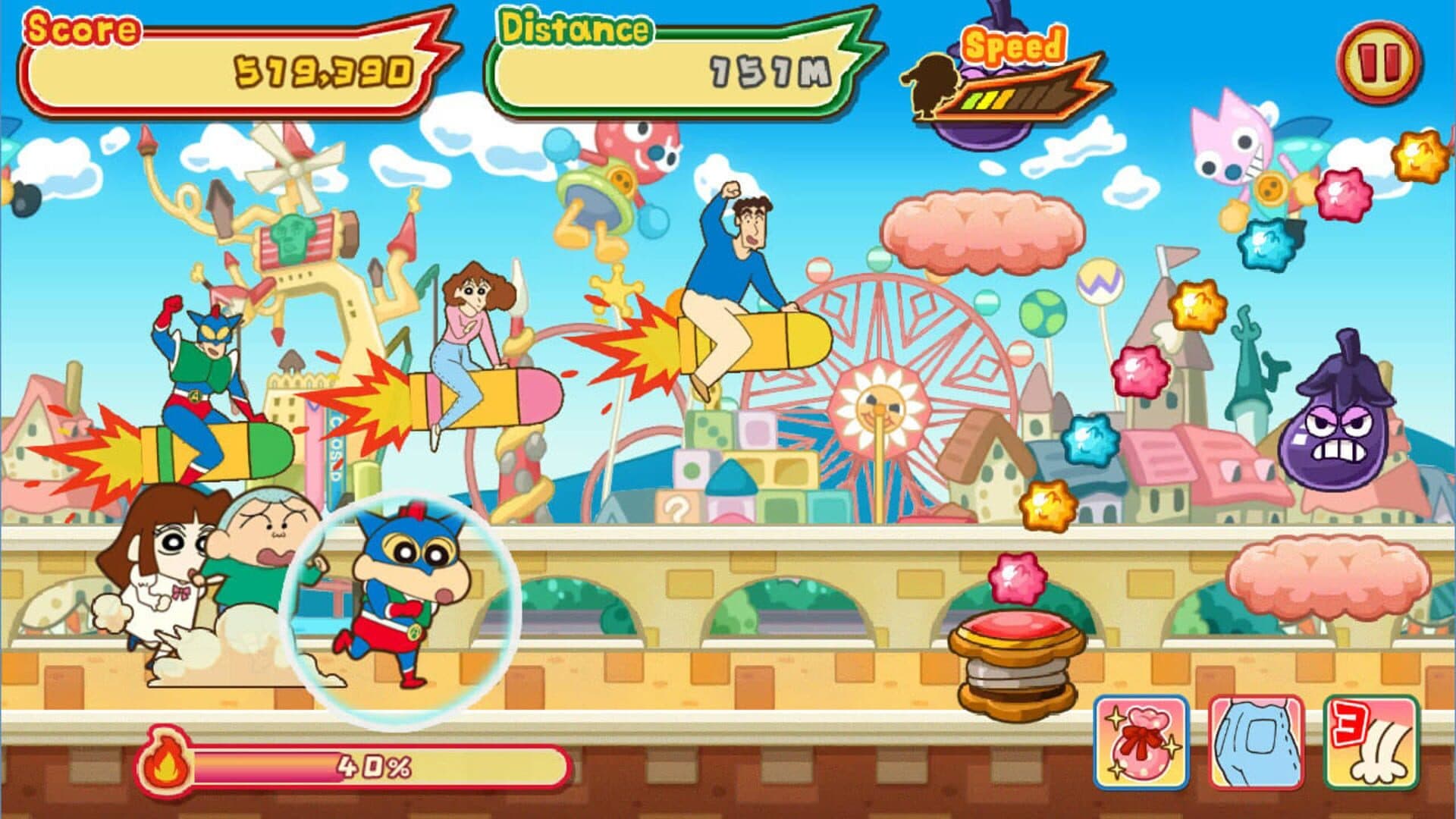 Crayon Shin Chan: The Storm Called! Flaming Kasukabe Runner!! screenshot 2