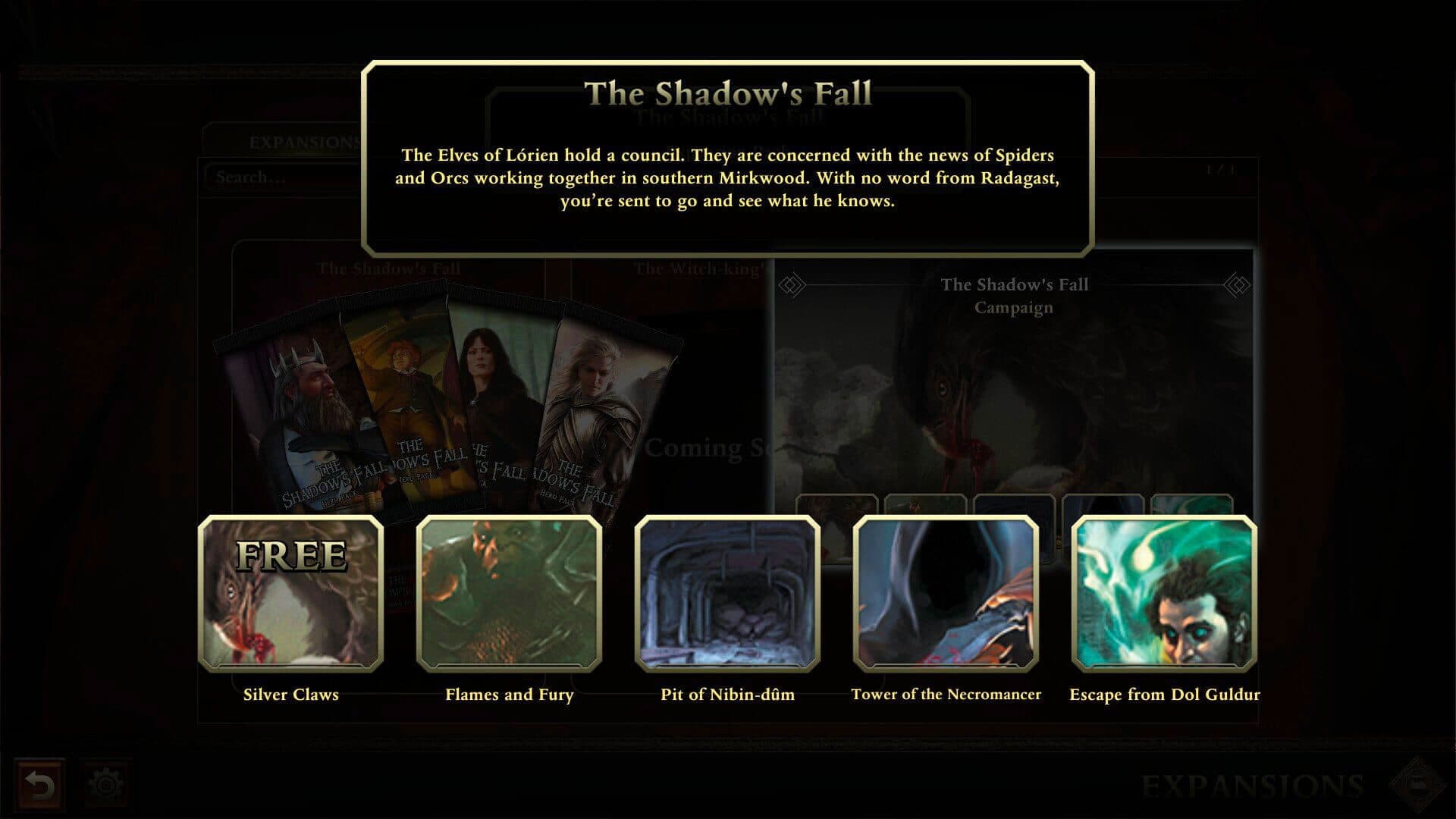 The Lord of The Rings ACG: The Shadow's Fall Expansion screenshot 2
