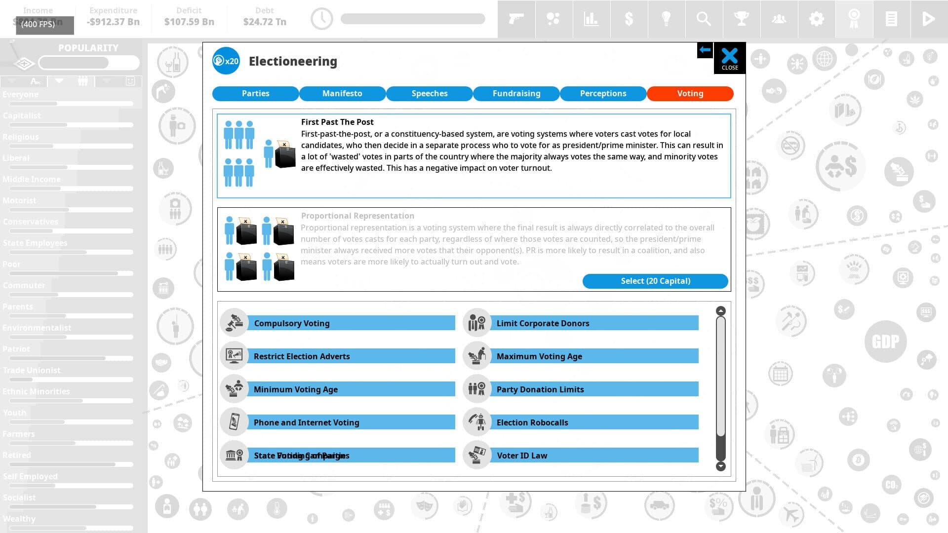 Democracy 4: Voting Systems screenshot 3