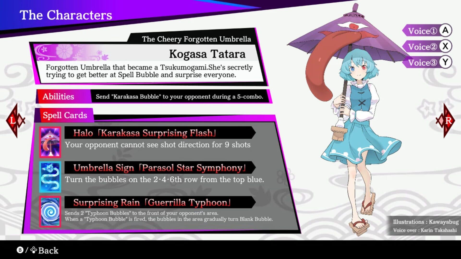 Touhou Spell Bubble: Character Pack Kogasa Tatara screenshot 3