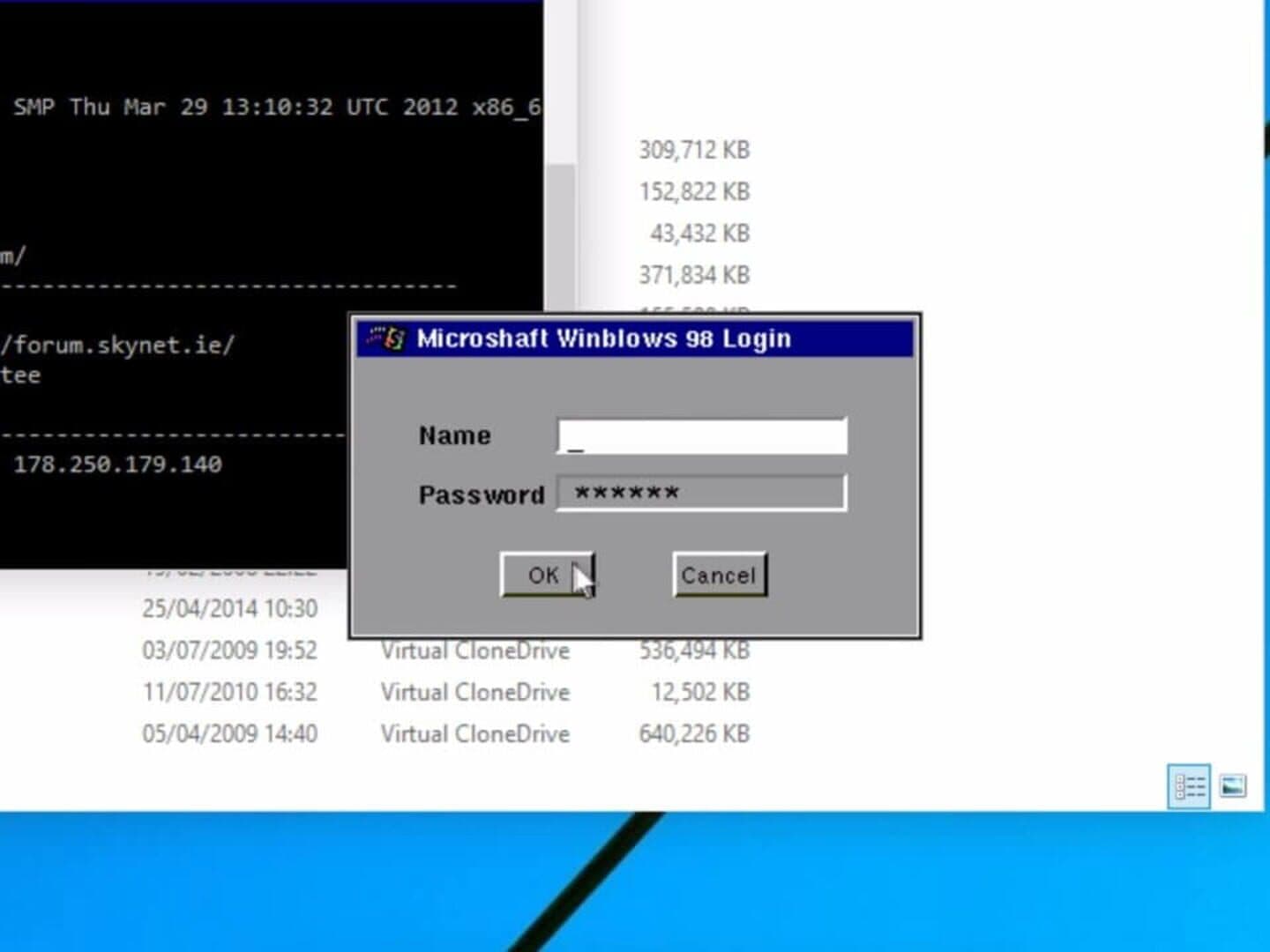 Microshaft Winblows 98 screenshot 2