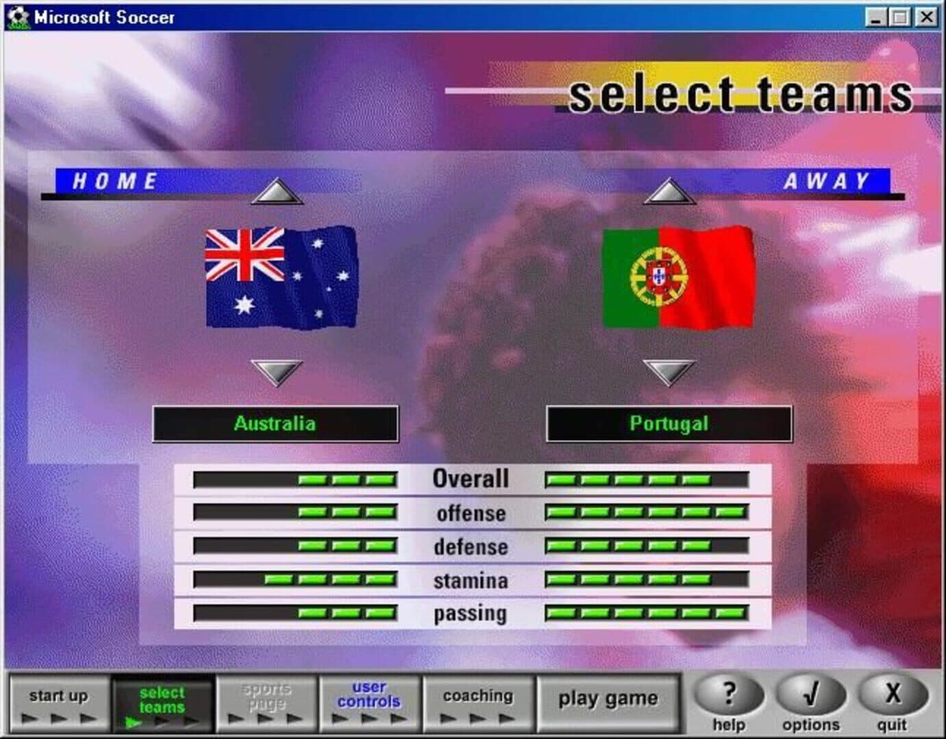 Microsoft Soccer screenshot 5
