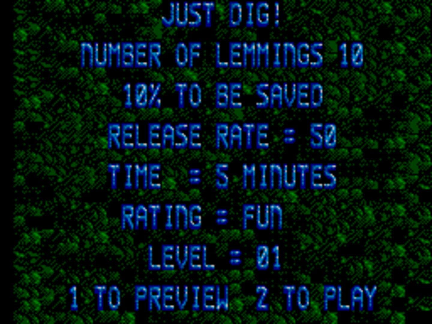 Lemmings screenshot 1