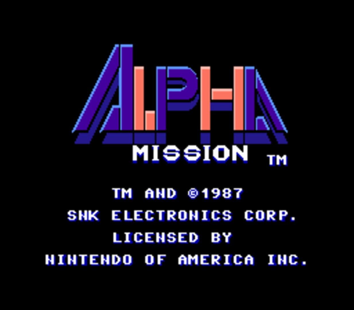 Alpha Mission screenshot 1