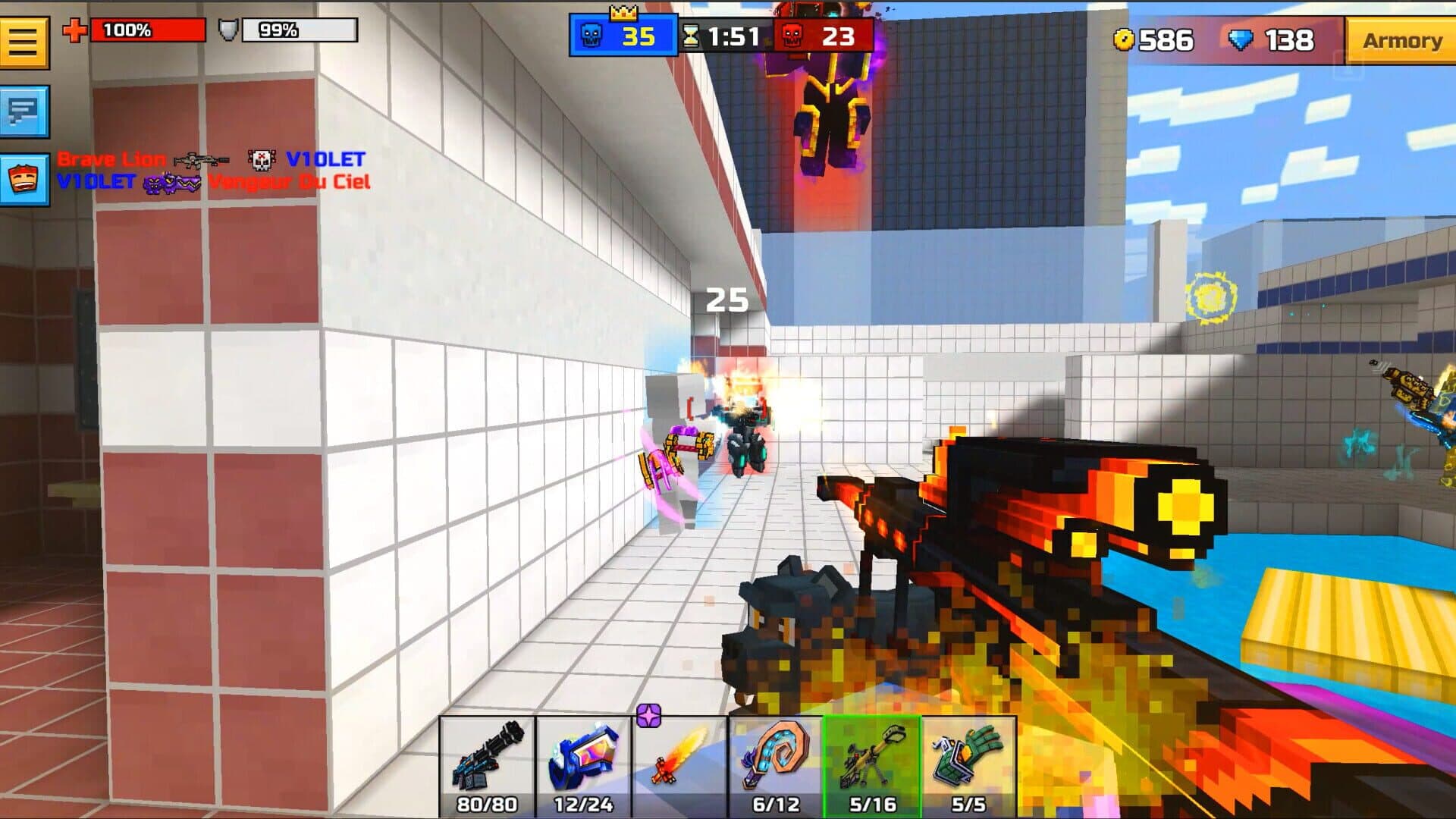 Pixel Gun 3D: Dark Fire Set screenshot 2