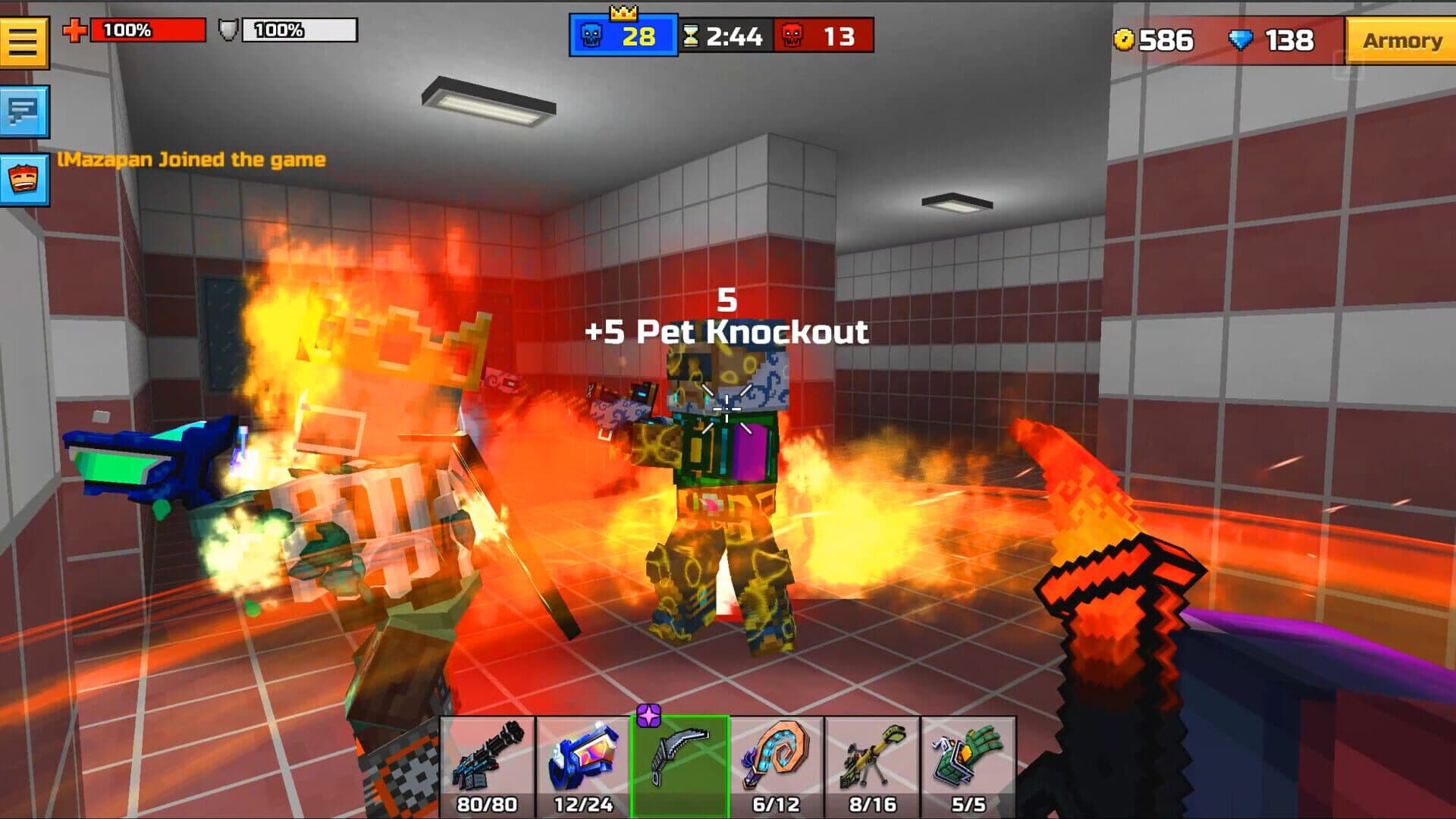 Pixel Gun 3D: Dark Fire Set screenshot 3