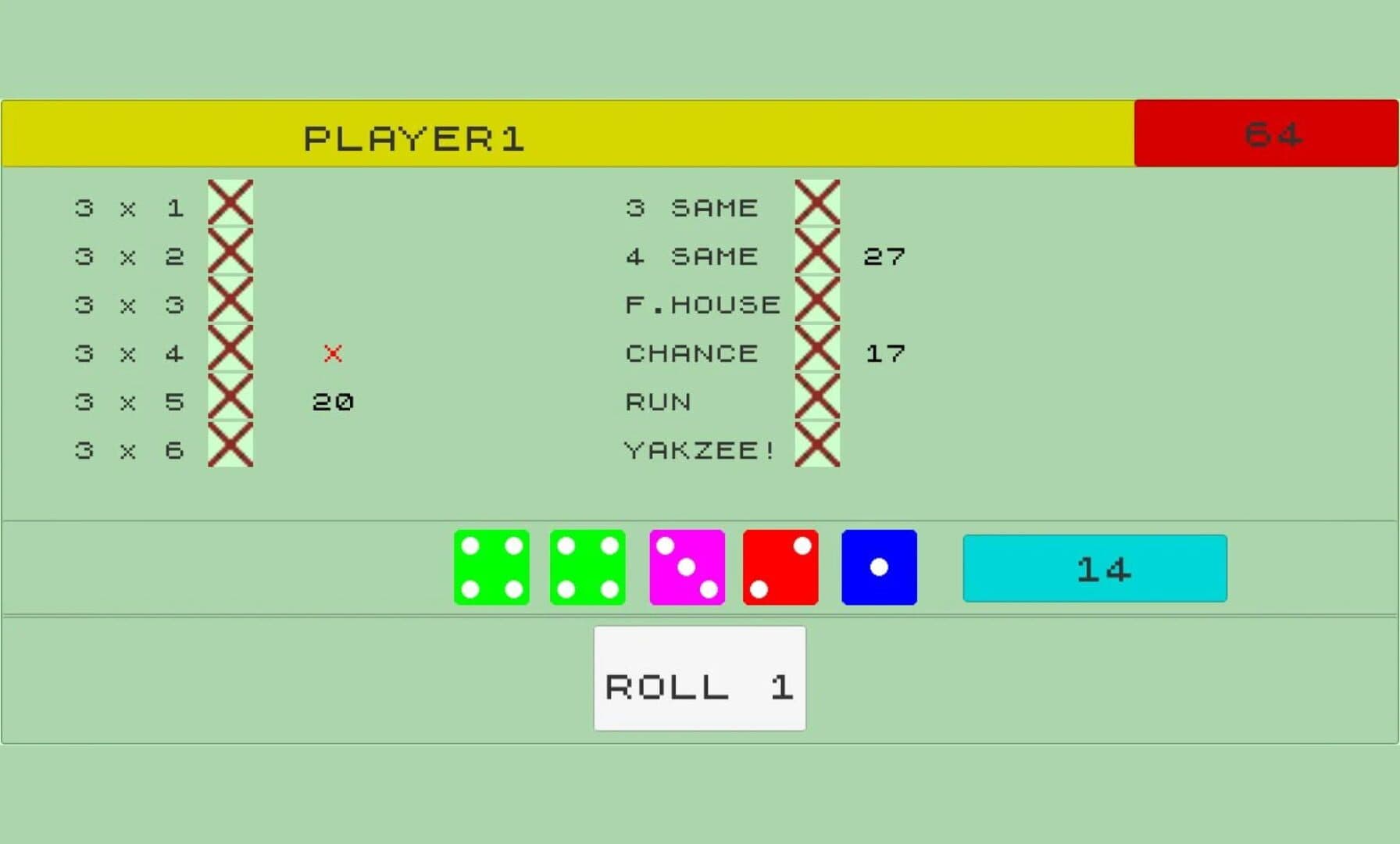 Yakzee: Remastered Edition screenshot 2