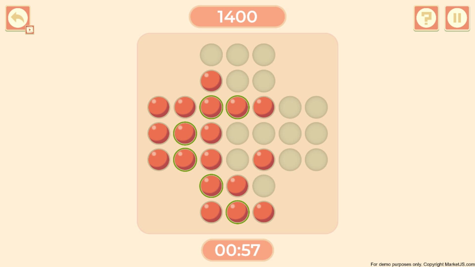 Peg Solitaire screenshot 1