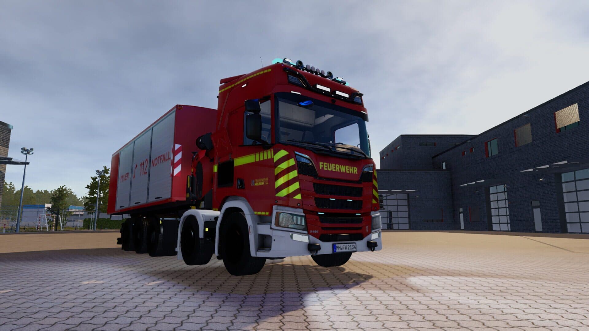 Emergency Call 112: The Fire Fighting Simulation 2 - The Swap Body Vehicle screenshot 3