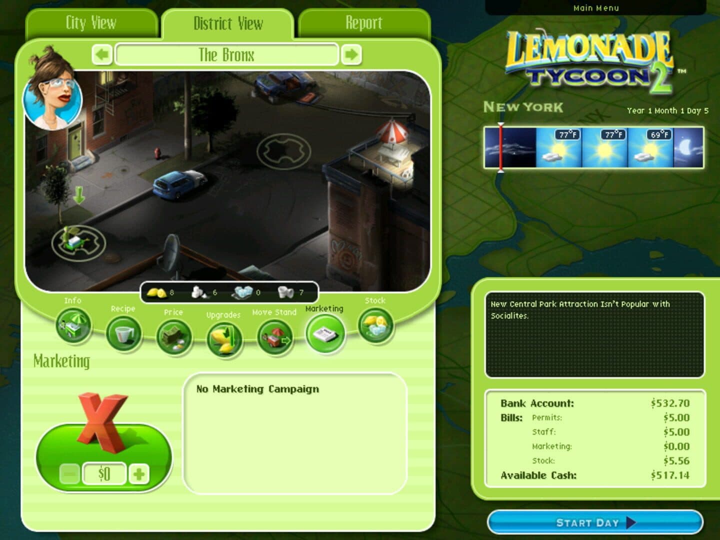 Lemonade Tycoon 2: New York Edition screenshot 2