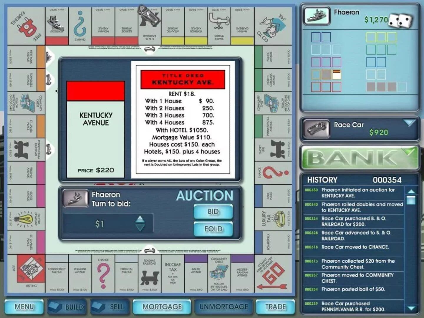 Monopoly screenshot 2