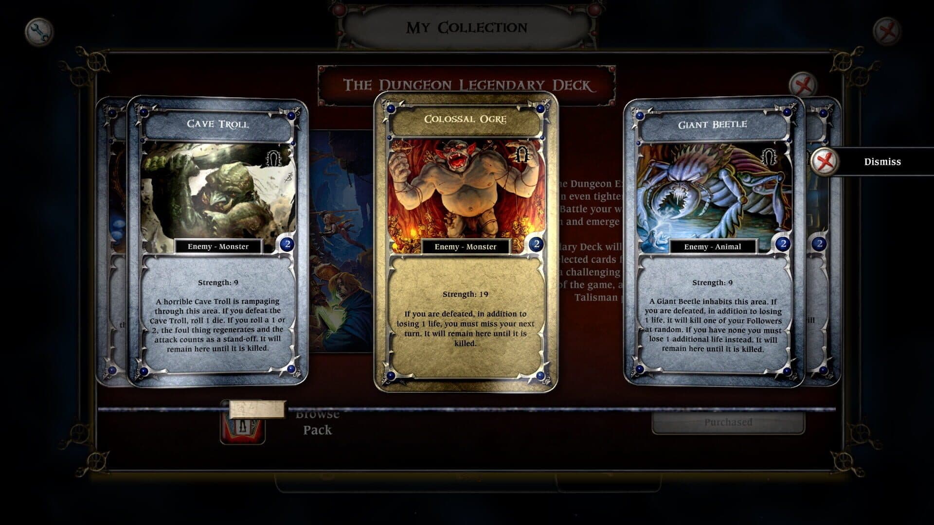 Talisman: The Dungeon Expansion - Legendary Deck screenshot 1