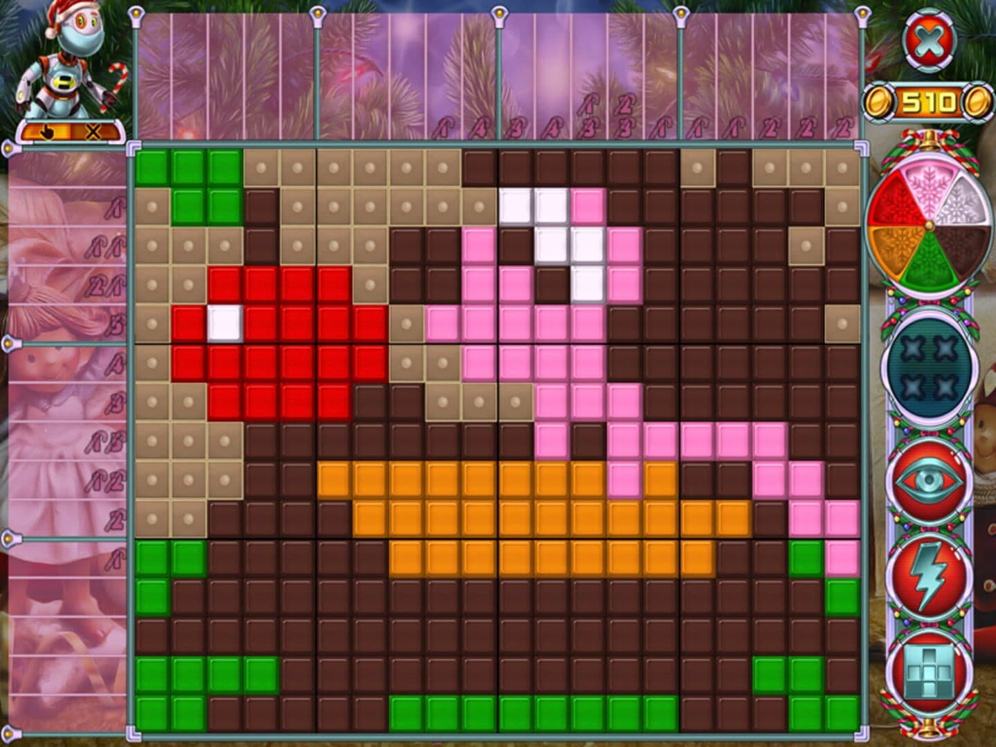Rainbow Mosaics 10: Christmas Helper screenshot 2