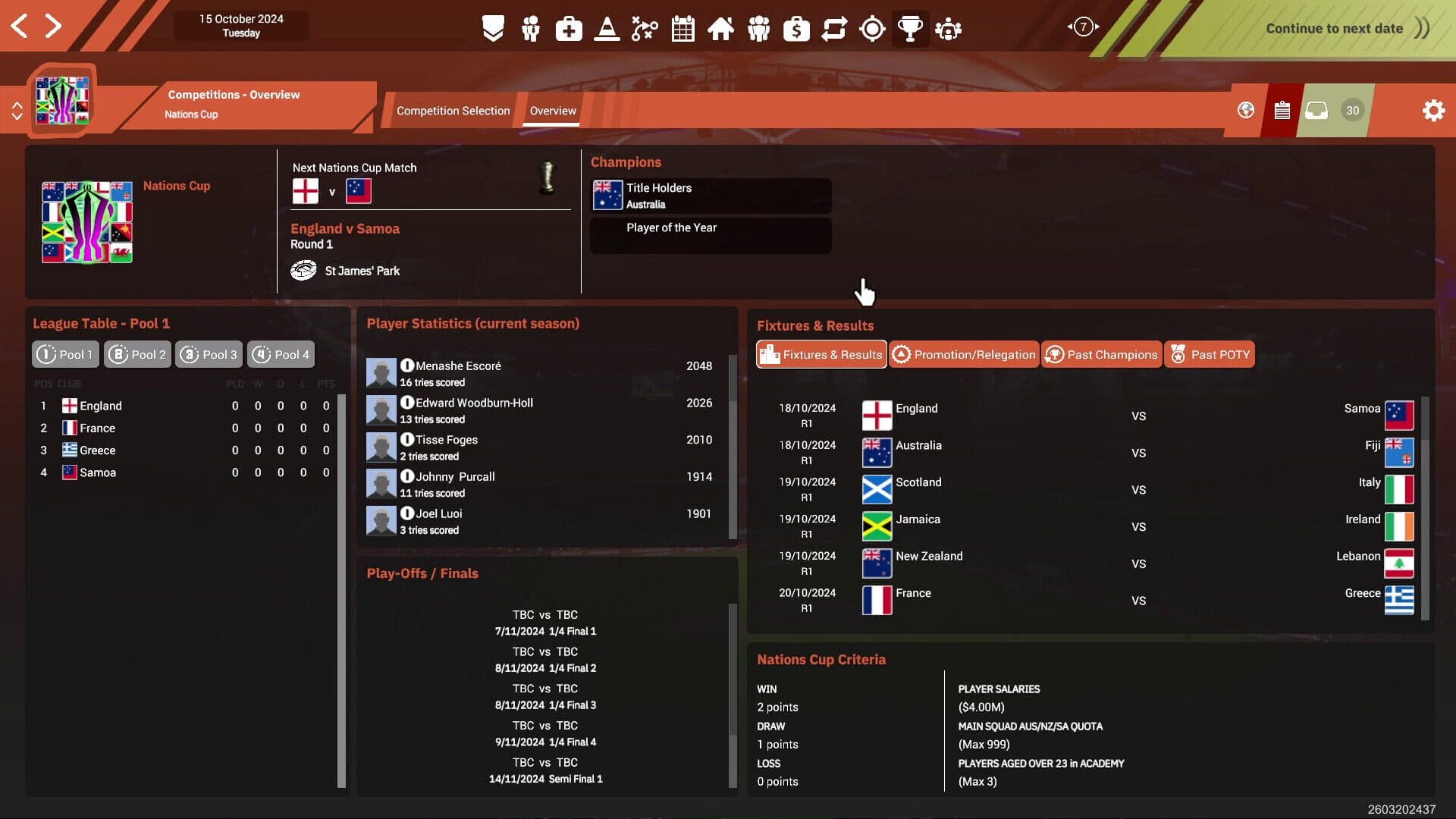Rugby League Team Manager 4 screenshot 51