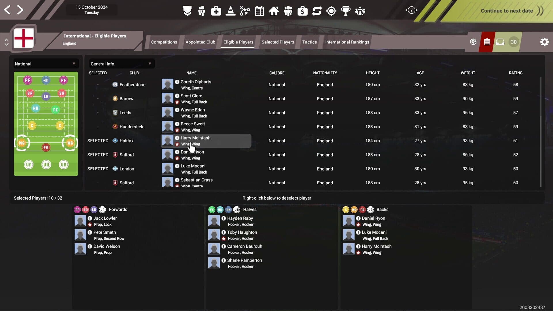 Rugby League Team Manager 4 screenshot 52