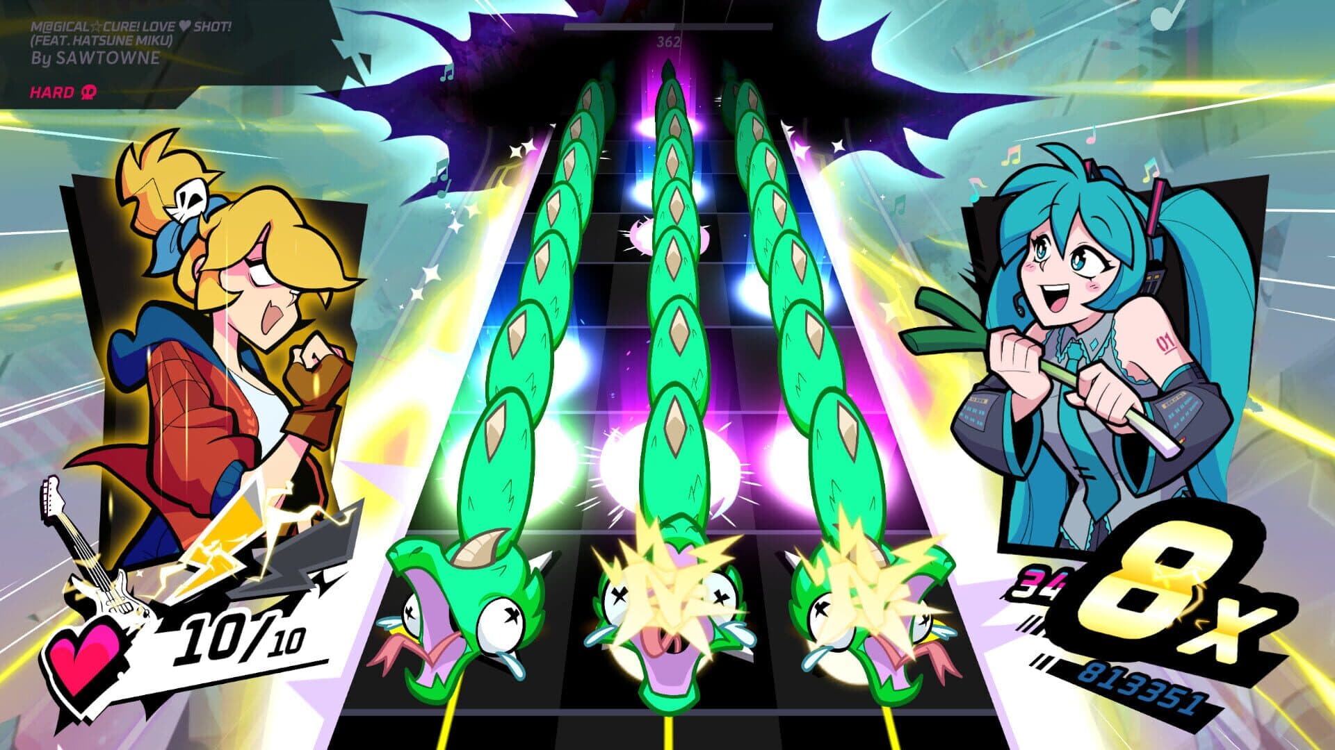 Rift of the NecroDancer: Hatsune Miku - "M@gical Cure! Love Shot!" screenshot 1