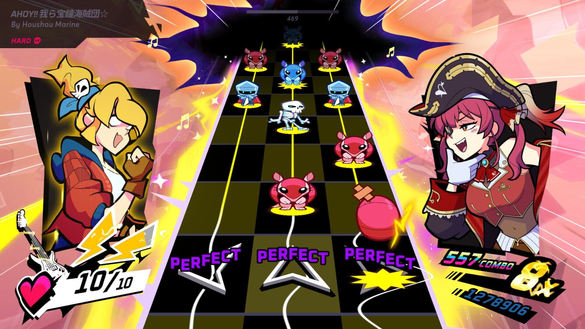 Rift of the NecroDancer: hololive - "Ahoy!! Warera Takara Kane Kaizoku-dan☆" screenshot 1