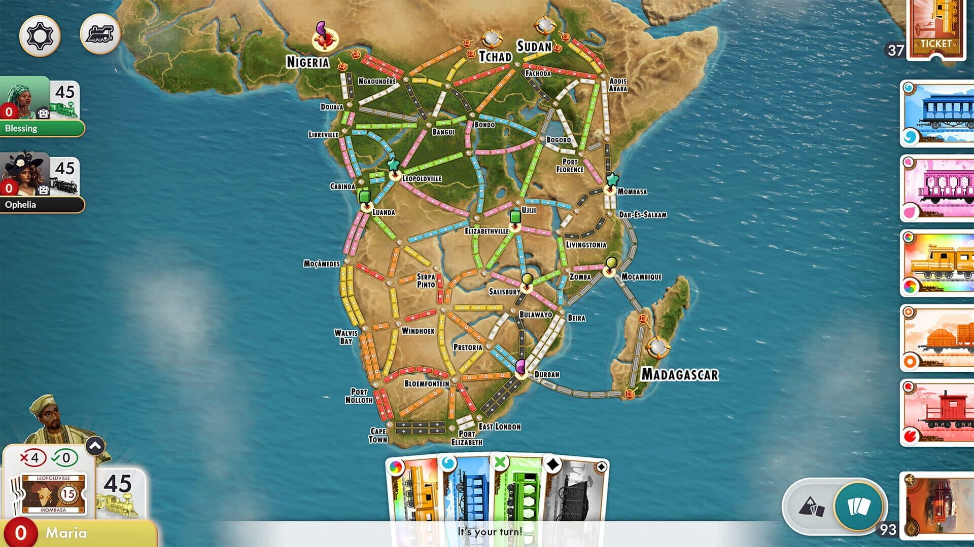 Ticket to Ride: Heart of Africa Expansion screenshot 4