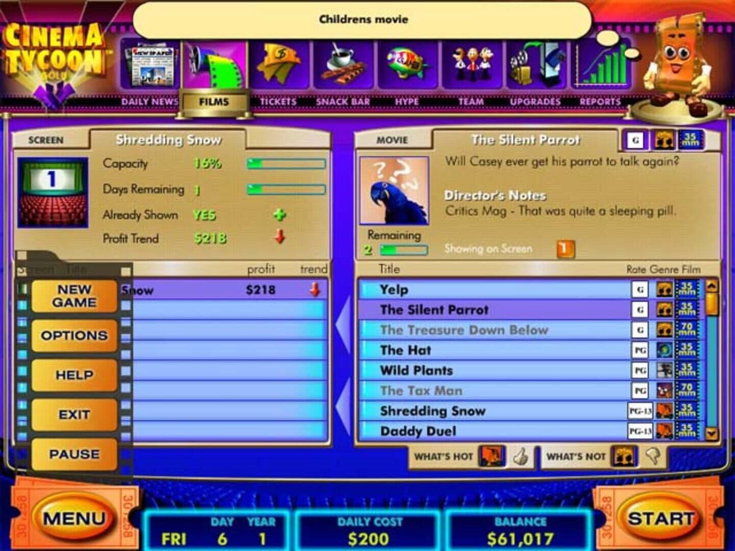 Cinema Tycoon screenshot 1