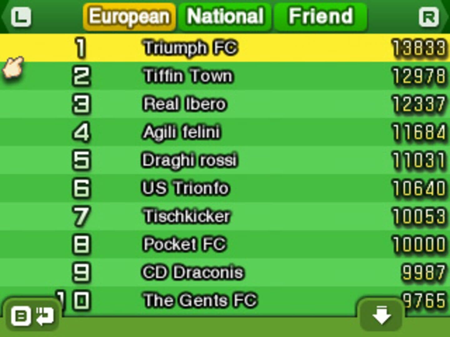 Nintendo Pocket Football Club screenshot 10