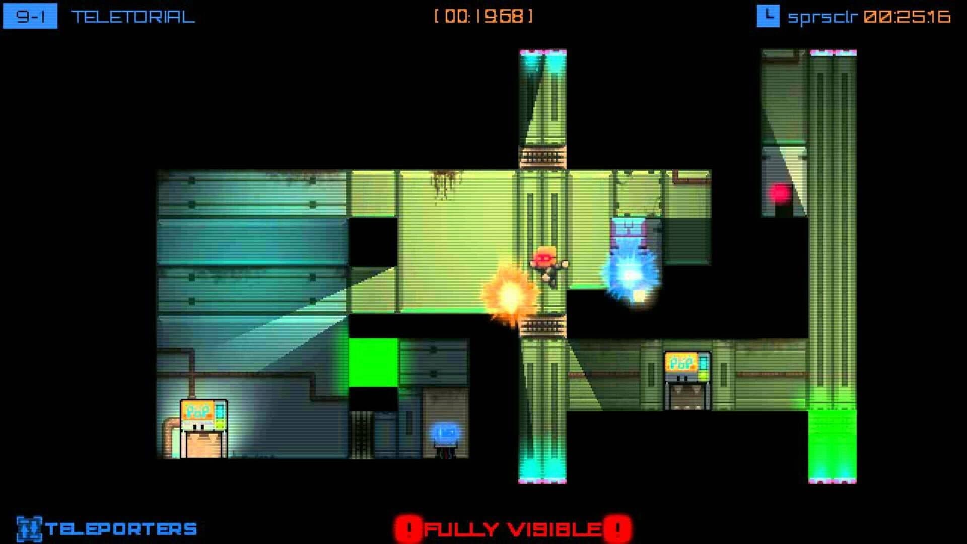 Stealth Bastard Deluxe: The Teleporter Chambers screenshot 1