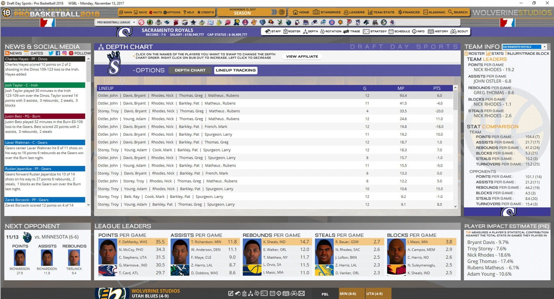 Draft Day Sports: Pro Basketball 2018 screenshot 5