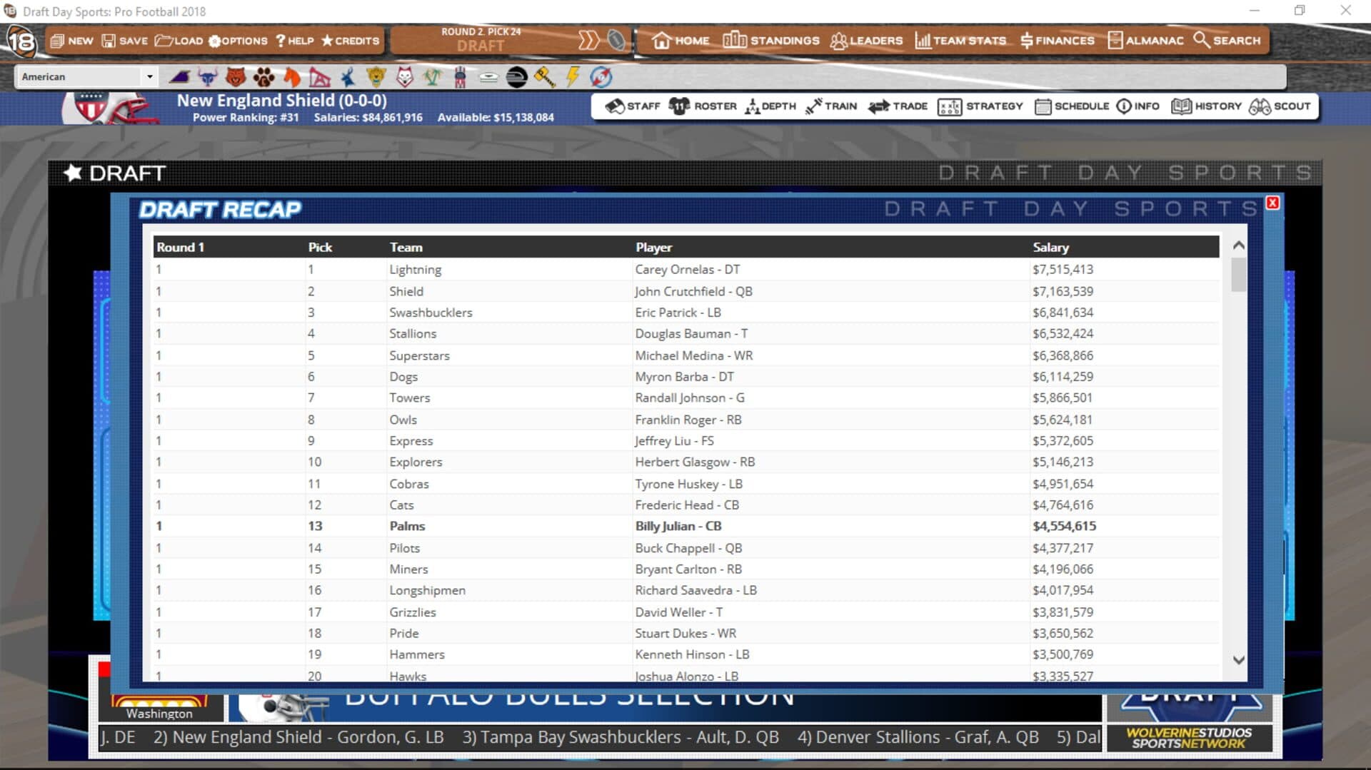 Draft Day Sports: Pro Football 2018 screenshot 5